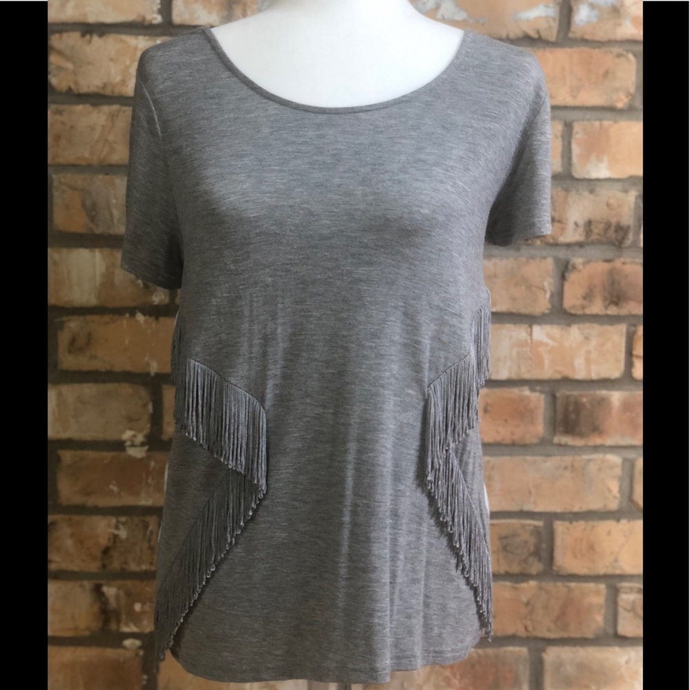 C Luce Fringe Gray Shirt
